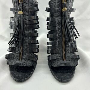 Black tassel high-heeled sandals by Givenchy